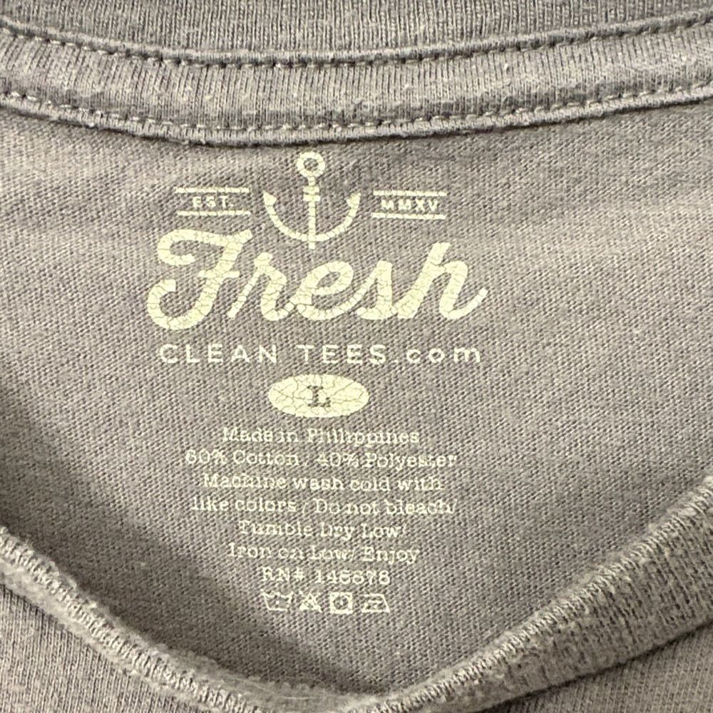 Fresh Gray Men's Short Sleeve Tee Size LG - Picture 2 of 4